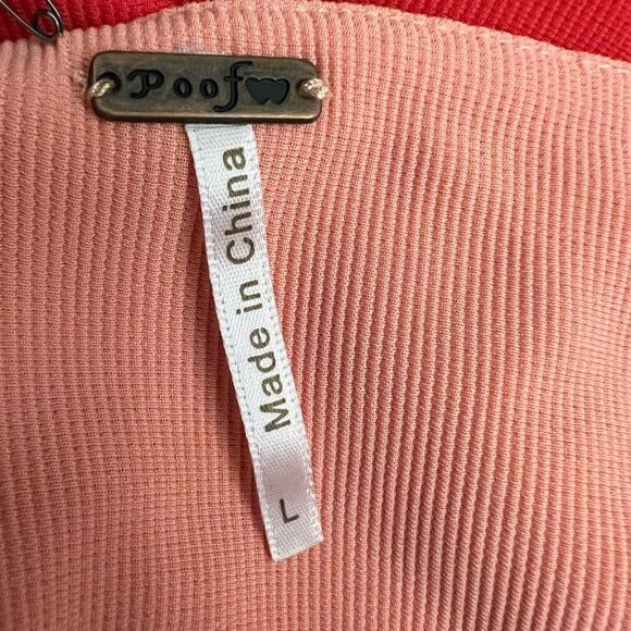 Poof Apparel Women's Stretch Cotton Colorblock Bodycon Short Skirt Sz Large NWT - Picture 6 of 8